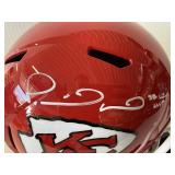 #123 Patrick Mahomes Chiefs signed helmet “SB LIV MVP” inscription with Beckett  COA with acrylic ca