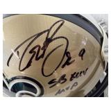 #124 Drew Brees 9 Saints signed helmet “SB XLIV MVP” inscription with Beckett COA  with acrylic case