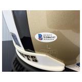 #124 Drew Brees 9 Saints signed helmet “SB XLIV MVP” inscription with Beckett COA  with acrylic case