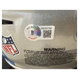 #125 Barry Sanders Lions signed helmet “HOF-04 97 NFL MVP” inscription with  Beckett COA with acryli