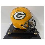 #131 Brett Favre 4 Packers signed helmet “‘95, ‘96, ‘97 MVP” inscription with Creative Sports