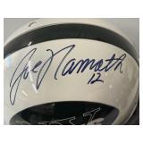 #136 Joe Namath 12 Jets signed helmet with acrylic case
