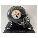#137 Terry Bradshaw Steelers signed helmet “4X SB Champ” with acrylic case