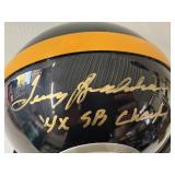 #137#137 Terry Bradshaw Steelers signed helmet “4X SB Champ” with acrylic case