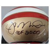 #140 Joe Montana 49ers signed helmet “HOF 2000” inscription with acrylic case