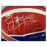 #141 Jim Kelly Bills signed helmet “HOF 02” inscription with Steiner COA with acrylic case