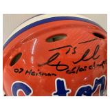 #149 Tim Tebow Florida signed helmet “07 Heisman 06/05 Champs” inscription with  Tim Tebow COA and P