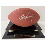 #158 Dan Marino 13 Dolphins signed football with acrylic case