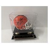 #160 Jim Brown Browns signed mini helmet “HOF 71” inscription with acrylic case