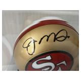 #161 Joe Montana 49ers signed mini helmet with acrylic case