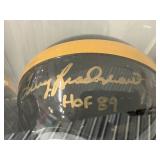Terry Bradshaw Steelers signed mini helmet “HOF 89”