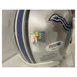 #166 Matthew Stafford 9 Lions signed mini helmet with Matthew Stafford COA and PSA  DNA COA with acr