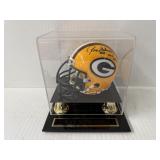 #168 Ray Nitschke Packers signed mini helmet “#66 H.O.F. 1978” inscription with acrylic  case