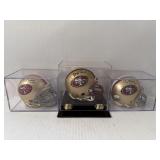 #173 (3) Mini helmets incl. Jerry Rice 49ers signed mini helmet 