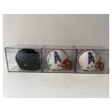 #177 (3) Mini helmets incl. Warren Moon 1 Oilers