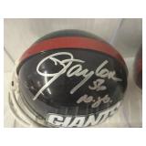 #178 (2) Mini helmets incl. Lawerence Taylor Giants signed mini helmet