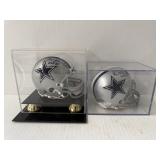 #179 (2) Mini helmets incl. Roger Staubach 12 Cowboys signed mini helmet “HOF 85"