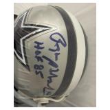 #179 (2) Mini helmets incl. Roger Staubach 12 Cowboys signed mini helmet “HOF 85"