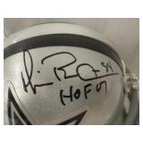 #179 Michael Irvin 88 Cowboys signed mini helmet  “HOF 07” inscription with JSA COA with acrylic ca 
