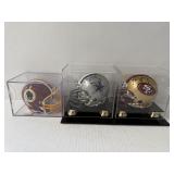 #180 (3) Mini helmets incl. Tony Dorsett Cowboys, etc.