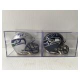 #182 (3) Mini helmets incl. Steve Largent Seahawks signed mini helmet 