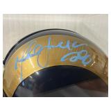#181 Marshall Faulk 28 Rams signed mini helmet with  acrylic case