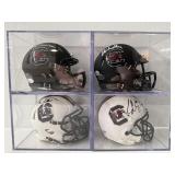 #183 Lot of 4 Autographed Mini Helmets incl. South Carolina
