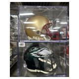 #185 Lot of 4 Autographed Mini Helmets incl. Eagles
