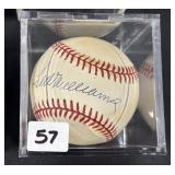 #57Ted Williams Signed Baseball