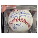 #59 Miguel Cabrera Signed Baseball with Triple Crown and 2 Time MVP Inscription  with JSA COA