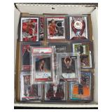 #86 Large Trae Young Baseball Card Lot incl. 2018 Panini Donruss Optic Autographed  #198 PSA Mint 9,