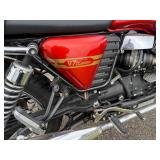 1960’s era sculpted fuel tank, Wire spoked wheels, etc.