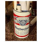 Budweiser metal trashcan
