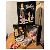  Vintage Barbie Dolls with case
