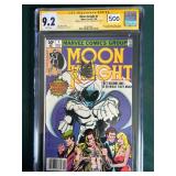 #500 Moon Knight #1 Comic Book Signed & Sketched by Bill Sienkiewicz CGC Graded 9.2