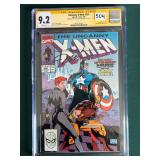 #504 Uncanny X-Men #268 Comic Book Signed by Jim Lee & Scott Williams CGC Graded 9.2