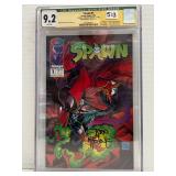 #513 Spawn #1 Comic Book Signed by Todd McFarlane- Missing Poster- CGC Graded 9.2