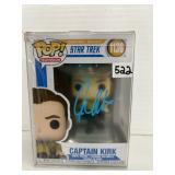 #522 Signed Captian Kirk Star Trek Funko Pop #1136