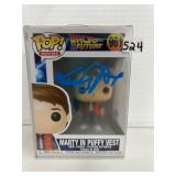 #524 Sighned Marty in puffer vest Back to the Future Funko Pop #961