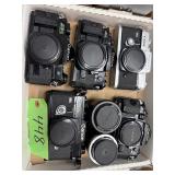 #448 (5) Vintage Cannon Cameras Lot #1 incl. Pellix QL, etc.