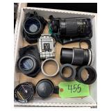 #455 Great Camera Lense Lot #2 incl. Macro Vivitar .43x58 Wide Angle, Vivitar 2.5x58, Soligor 1: 2.8