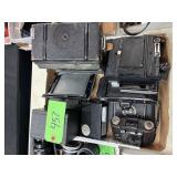 #457 Large Vintage Camera Lot incl. Gold Crest SR-33 Solid State Flash, PD16 Clipper, Kodak, Graflex