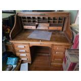 Antique Oak Roll Top Desk