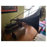 Antique Edison phonograph cylinder player with Horn #1