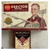 Erector Set, Monopoly, etc.