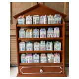 Vintage Porcelain Lenox Complete Spice Village & Cabinet