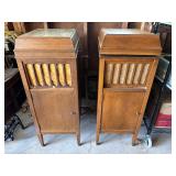 (2) Antique Edison Amberola Cylinder Phonograph With Records