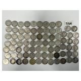 #5204 (70) Roosevelt Silver Dimes & (18) Mercury Head Dimes
