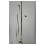 #5209 (2) 14k Italian Gold Necklaces 