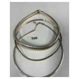 #5215 (3) Silver Woman's Chokers